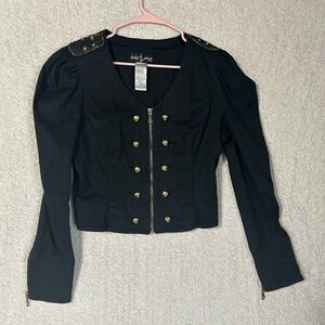 Vintage Baby Phat Black and Gold Tailored Blazer. Cropped. Y2K 90’s
